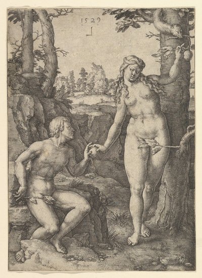 Upadek człowieka, 1529. autorstwa Lucas van Leyden