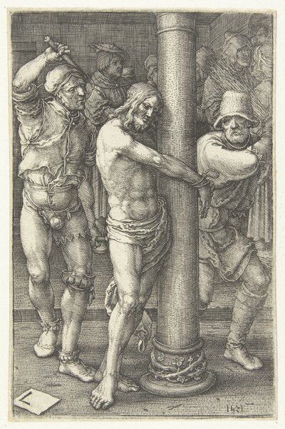 Plaga Chrystusa Mała Pasja (tytuł serii) autorstwa Lucas van Leyden