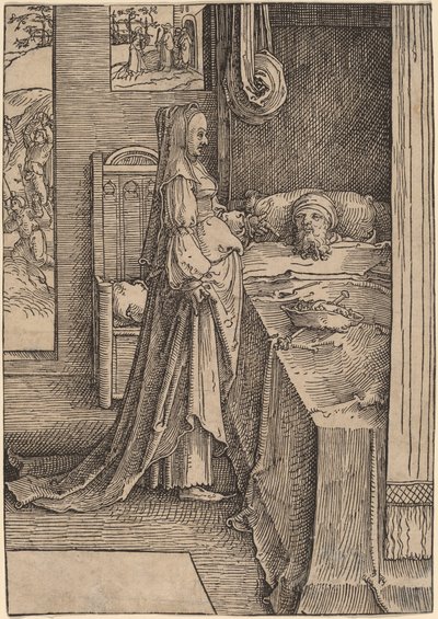 Izebel i Achab autorstwa Lucas van Leyden