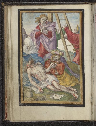 Krzyż biorąc Męka Chrystusa (tytuł serii) autorstwa Lucas van Leyden