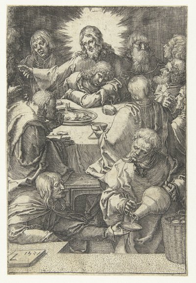 Ostatnia Wieczerza Mała Pasja (tytuł serii) autorstwa Lucas van Leyden