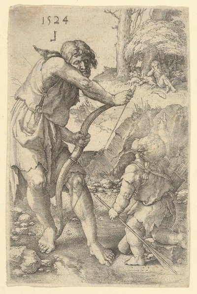 Lamech i Kain, 1524. autorstwa Lucas van Leyden