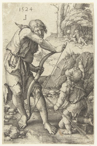 Lamech i Kain autorstwa Lucas van Leyden