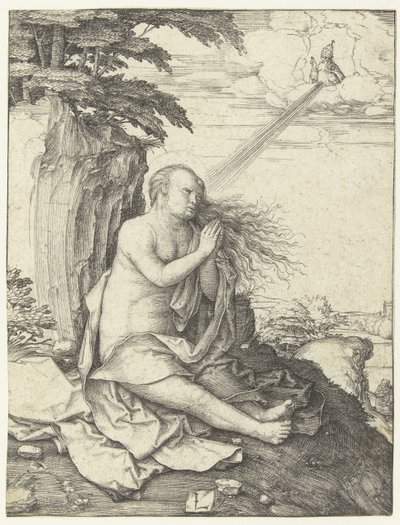 Maria Magdalena na pustyni autorstwa Lucas van Leyden