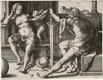 Mars, Wenus i Kupidyn autorstwa Lucas van Leyden