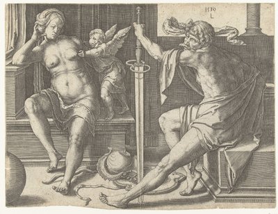 Mars, Wenus w Kupidyna autorstwa Lucas van Leyden