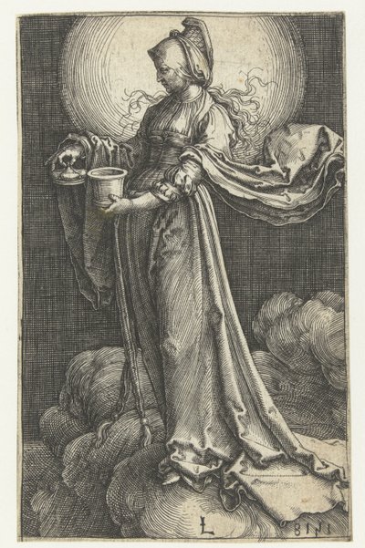 Maria Magdalena na chmurach Maria Magdalena in de wolken autorstwa Lucas van Leyden