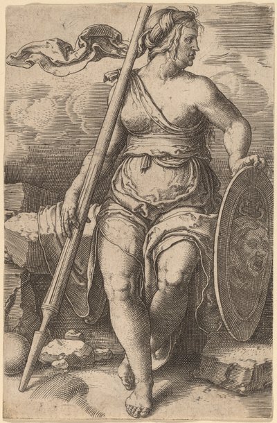 Pallas Atene autorstwa Lucas van Leyden