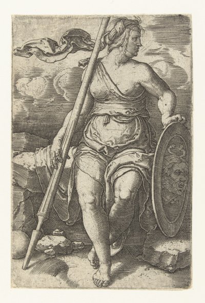 Pallas Atene autorstwa Lucas van Leyden