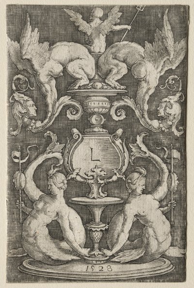 Panel ornamentu, 1528. autorstwa Lucas van Leyden