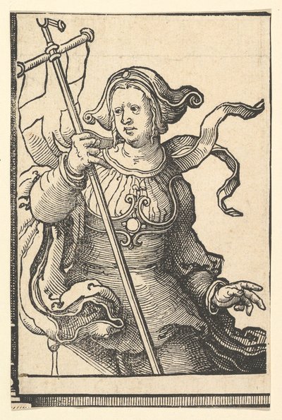 Sybilla frygijska, z serii Sybille, ca. 1530. autorstwa Lucas van Leyden