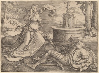 Pyramus i Thisbe autorstwa Lucas van Leyden