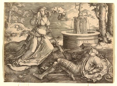 Pyramus i Thisbe autorstwa Lucas van Leyden