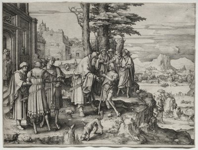 Powrót syna marnotrawnego, c. 1510. autorstwa Lucas van Leyden