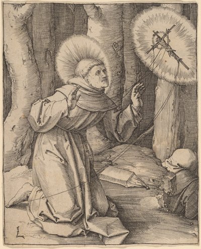 Stygmaty św. Franciszka z Asyżu autorstwa Lucas van Leyden