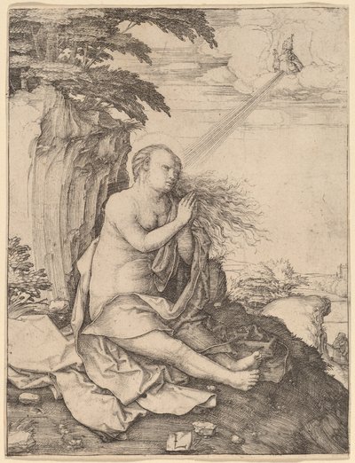Święta Maria Magdalena na pustyni autorstwa Lucas van Leyden