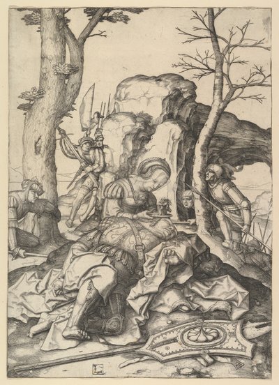 Samson i Dalila, ca. 1507. autorstwa Lucas van Leyden
