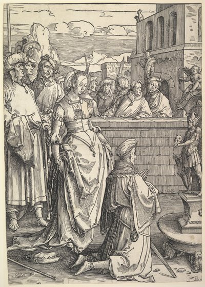 Salomon oddający cześć bożkowi, ca. 1514. autorstwa Lucas van Leyden