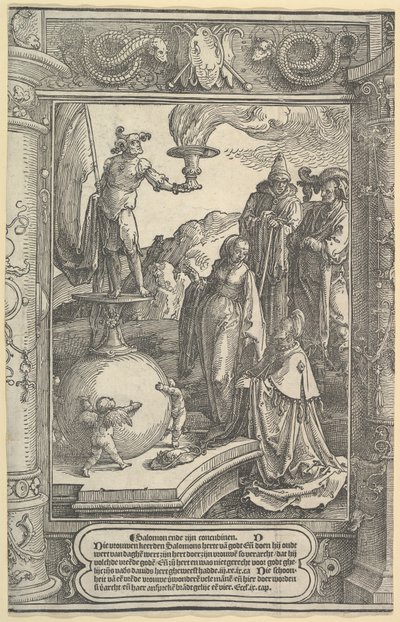 Bałwochwalstwo Salomona [I Królów, 11:1-8], ok. 201 1517. autorstwa Lucas van Leyden
