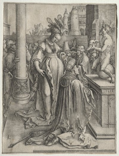 Bałwochwalstwo Salomona autorstwa Lucas van Leyden