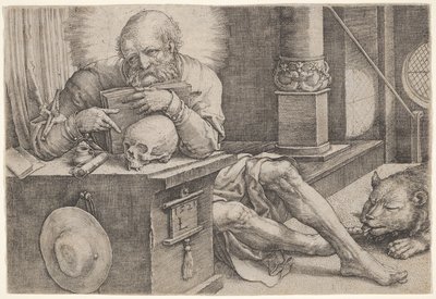 Święty Hieronim autorstwa Lucas van Leyden