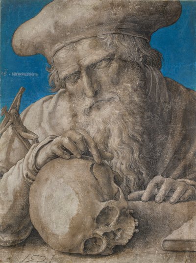 Św. Hieronim, 1521 autorstwa Lucas van Leyden