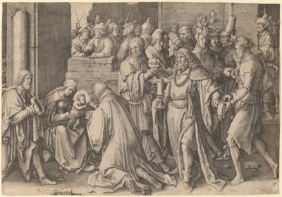 Pokłon Trzech Króli autorstwa Lucas van Leyden