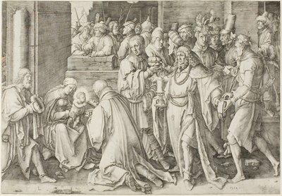 Pokłon Trzech Króli autorstwa Lucas van Leyden