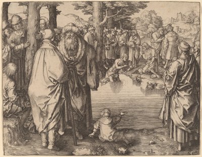 Chrzest Chrystusa w Jordanie autorstwa Lucas van Leyden
