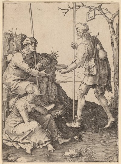 Żebracy autorstwa Lucas van Leyden