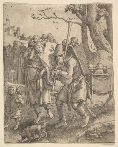 Żebracy Eulenspiegel, 1520. autorstwa Lucas van Leyden