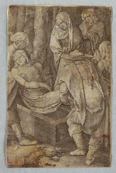Złożenie do grobu, z „Pasji” autorstwa Lucas van Leyden