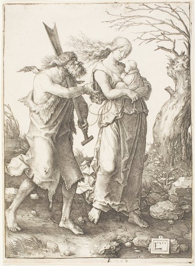 Wypędzenie z raju autorstwa Lucas van Leyden