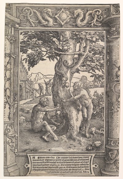 Upadek człowieka, ca. 1517. autorstwa Lucas van Leyden