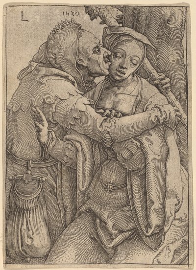 Głupiec i kobieta autorstwa Lucas van Leyden