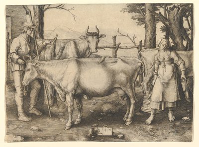 Mleczarka, 1510. autorstwa Lucas van Leyden