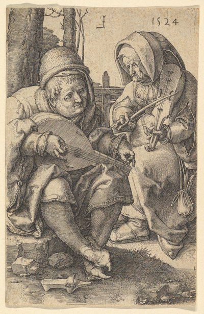 Muzycy, 1524. autorstwa Lucas van Leyden
