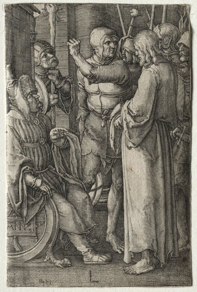 Pasja: Chrystus przed Najwyższym Kapłanem autorstwa Lucas van Leyden