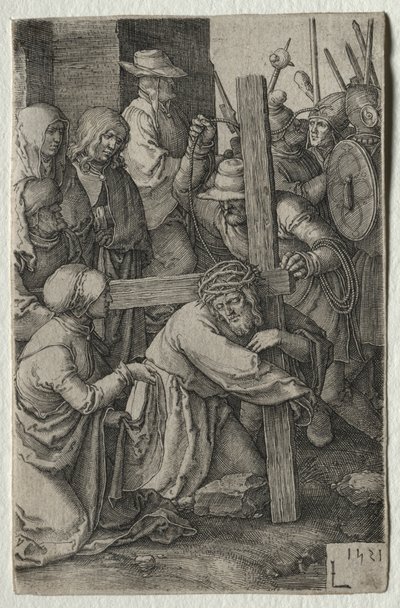 Pasja: Chrystus niosący krzyż autorstwa Lucas van Leyden