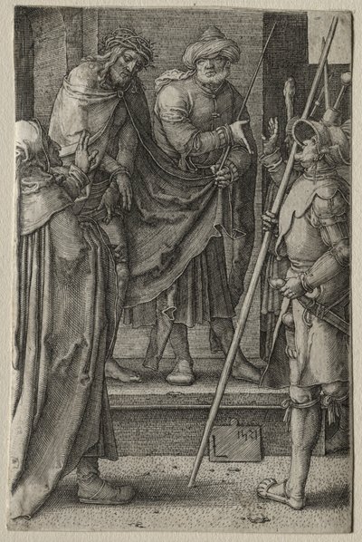 Męka: Chrystus przedstawiony ludowi autorstwa Lucas van Leyden
