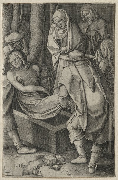 Pasja: pogrzeb Chrystusa autorstwa Lucas van Leyden