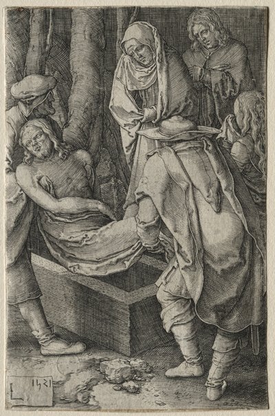 Pasja: Pogrzeb Chrystusa, 1521. autorstwa Lucas van Leyden