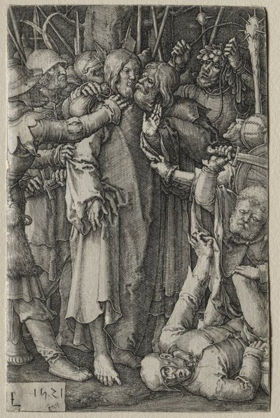 Pasja: Pojmanie Jezusa autorstwa Lucas van Leyden