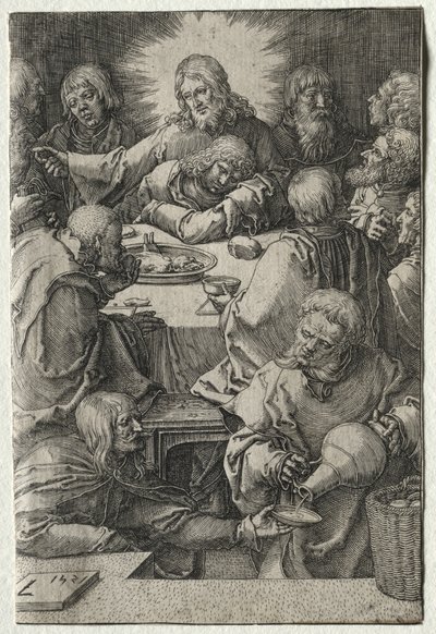 Pasja: Ostatnia Wieczerza autorstwa Lucas van Leyden