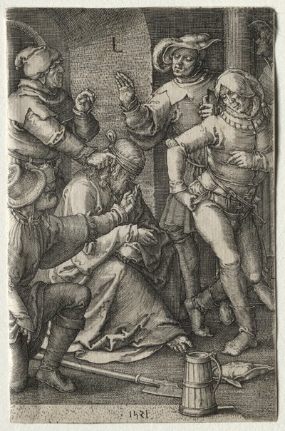 Pasja: Naśmiewanie się z Chrystusa, 1521. autorstwa Lucas van Leyden