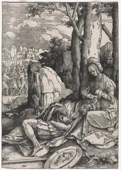 Siła kobiet: Samson i Dalila, c. 1512. autorstwa Lucas van Leyden