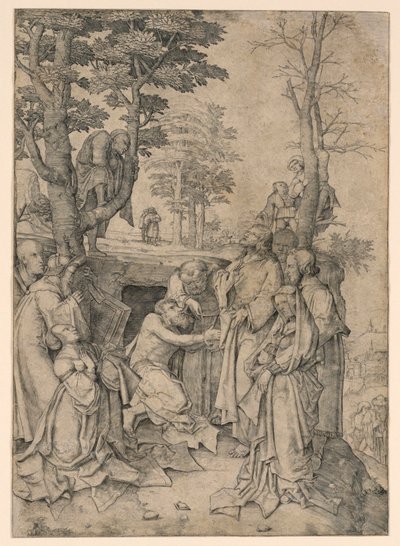 Zmartwychwstanie Łazarza autorstwa Lucas van Leyden