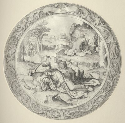Okrągła pasja: Chrystus w Getsemani (Agonia w ogrodzie) autorstwa Lucas van Leyden