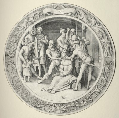 Okrągła pasja: Ecce Homo, 1509. autorstwa Lucas van Leyden