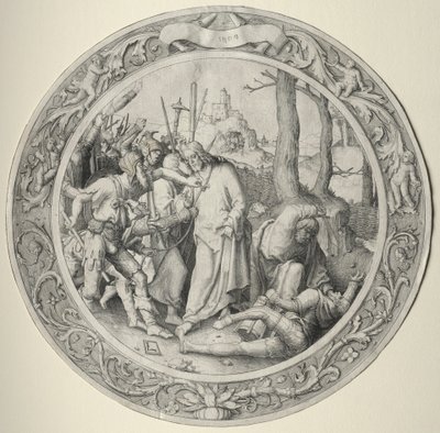 Okrągła pasja: zdrada Chrystusa autorstwa Lucas van Leyden